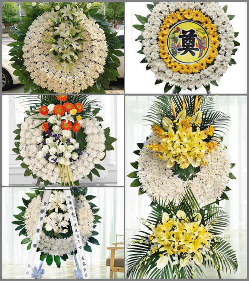四川广安前锋区龙滩镇花圈速递